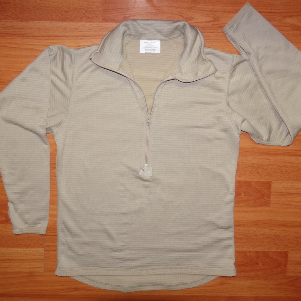 USMC Polartec Grid Fleece 1/2 Zip Tan Small
